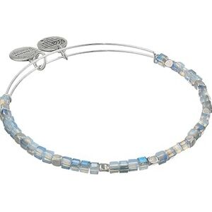 ALEX AND ANI Silver and Blue Beaded Bracelet